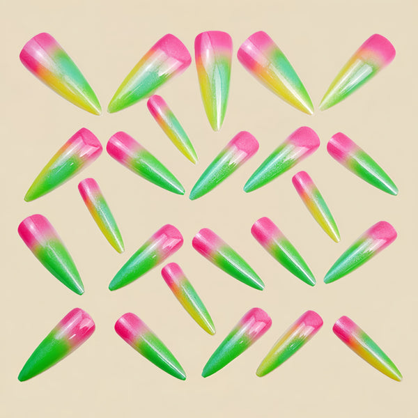12 Sizes-24 Pcs Press On Nails Y1450