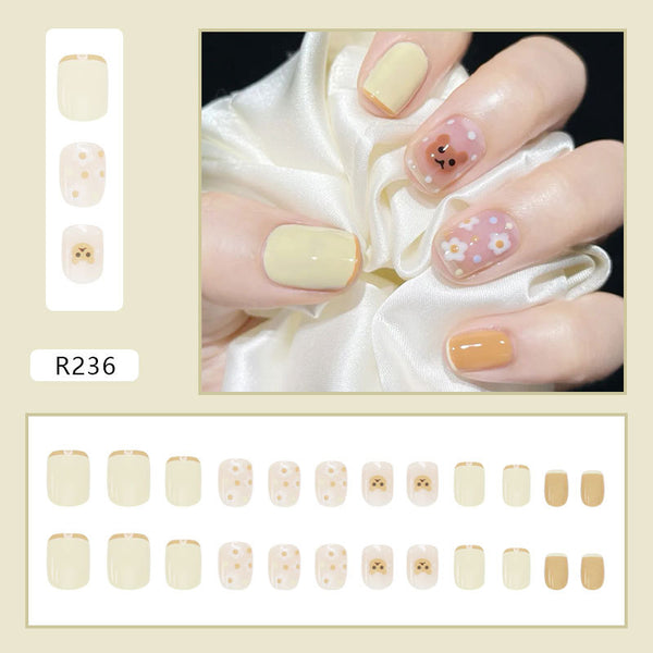 12 Sizes-24 Pcs Press On Nails R236