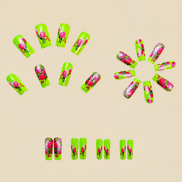 12 Sizes-24 Pcs Press On Nails Y692