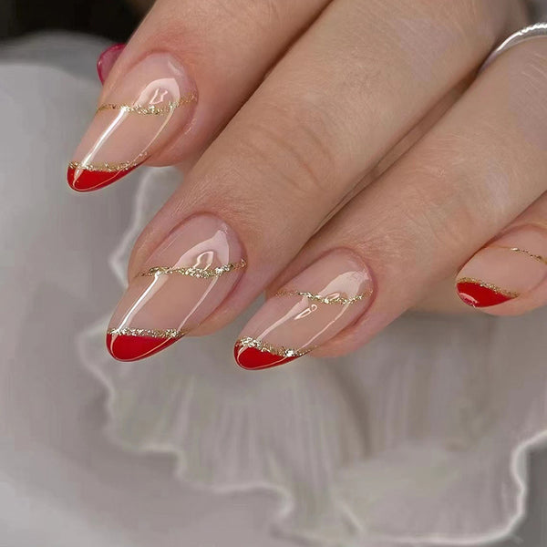 12 Sizes-24 Pcs Press On Nails W608