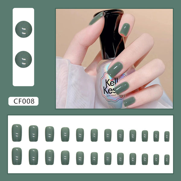 12 Sizes-24 Pcs Press On Nails CF008