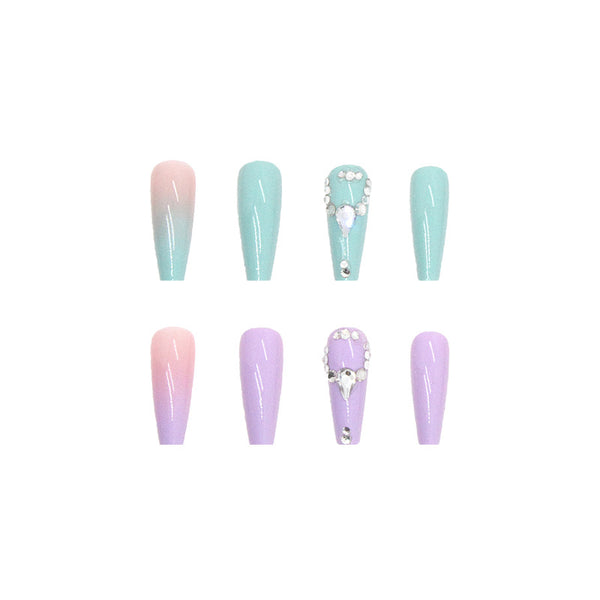 12 Sizes-24 Pcs Press On Nails Z386
