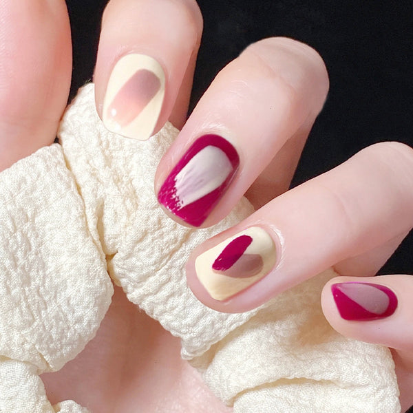 12 Sizes-24 Pcs Press On Nails JP3121