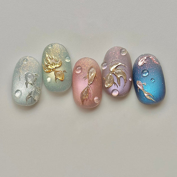 12 Sizes-24 Pcs Press On Nails W2079