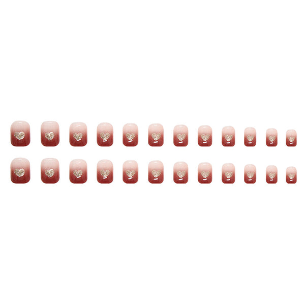 12 Sizes-24 Pcs Press On Nails R744