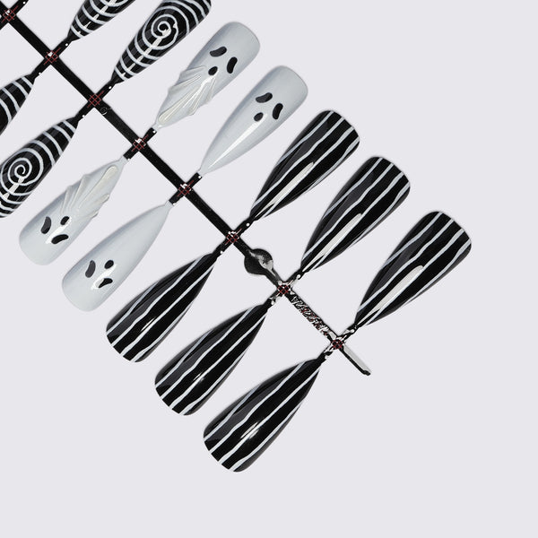 12 Sizes-24 Pcs Press On Nails 1XC1-15164