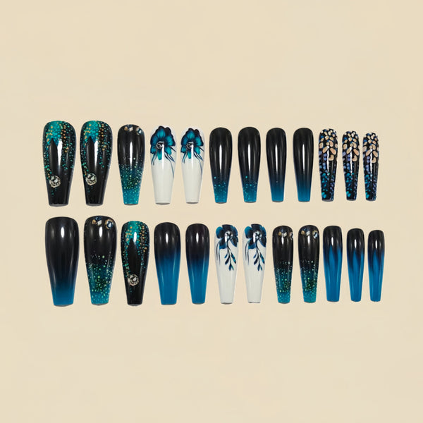 12 Sizes-24 Pcs Press On Nails Y1571