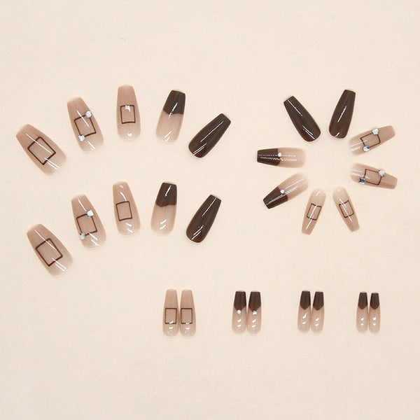 12 Sizes-24 Pcs Press On Nails Z556