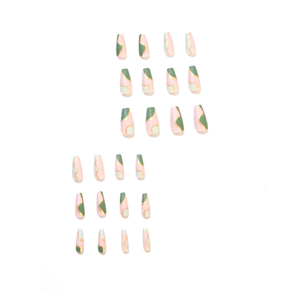12 Sizes-24 Pcs Press On Nails JP1429