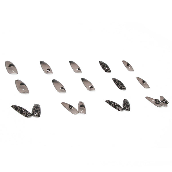 12 Sizes-24 Pcs Press On Nails Z178