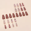 12 Sizes-24 Pcs Press On Nails W1636