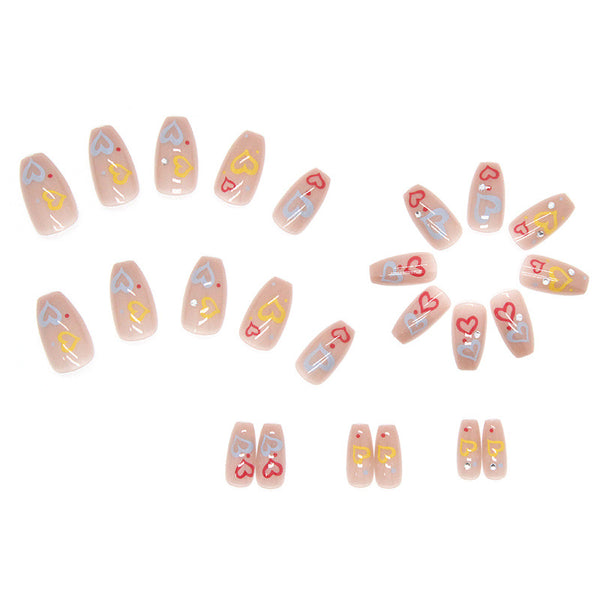 12 Sizes-24 Pcs Press On Nails Z397