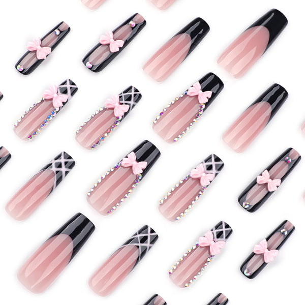 12 Sizes-24 Pcs Press On Nails JP4303