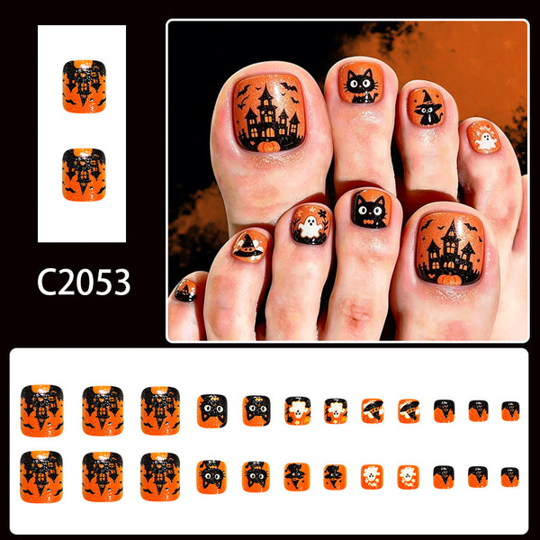 12 Sizes-24 Pcs Press On Nails C2053