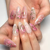 Almond Glossy Medium Pink Press on Nails