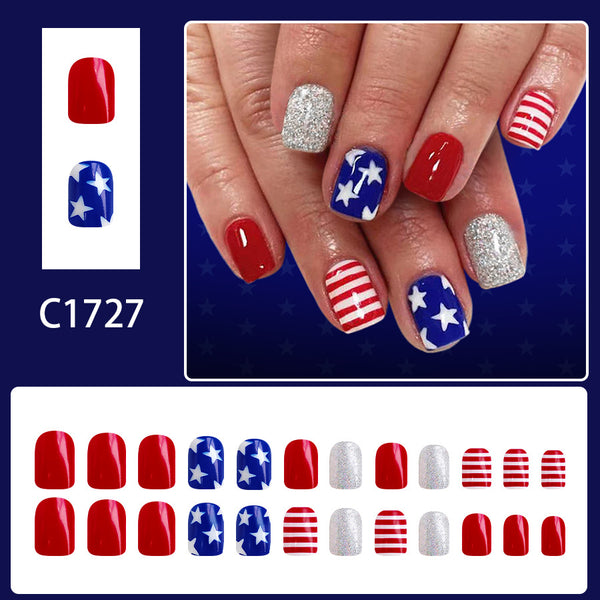 12 Sizes-24 Pcs Press On Nails C1727