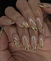 12 Sizes-24 Pcs Press On Nails BZ1417