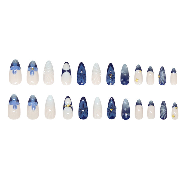 12 Sizes-24 Pcs Press On Nails Z1217
