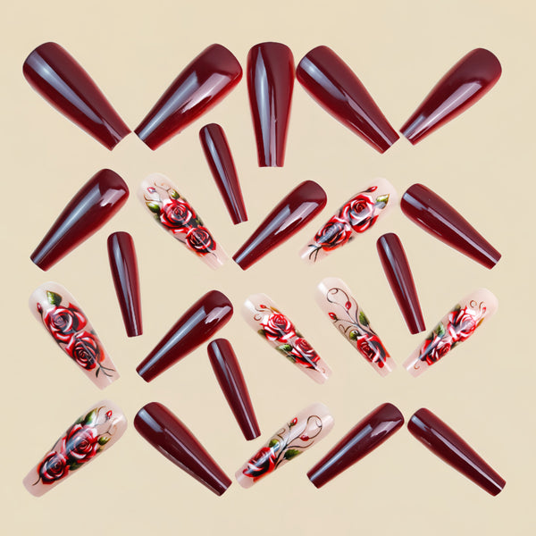 12 Sizes-24 Pcs Press On Nails Y1715