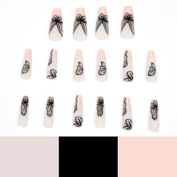 12 Sizes-24 Pcs Press On Nails JP1616