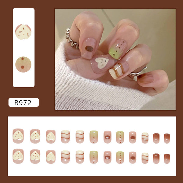 12 Sizes-24 Pcs Press On Nails R972