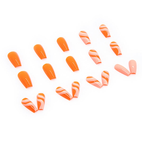 12 Sizes-24 Pcs Press On Nails W141