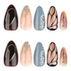 12 Sizes-24 Pcs Press On Nails JP4118