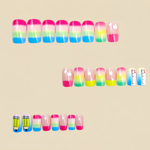 12 Sizes-24 Pcs Press On Nails Y1874