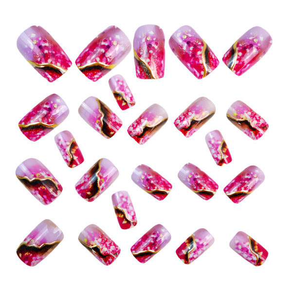 12 Sizes-24 Pcs Press On Nails Y1731