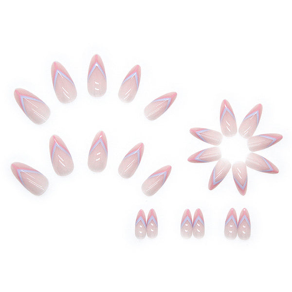 12 Sizes-24 Pcs Press On Nails W098