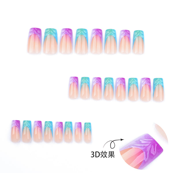 12 Sizes-24 Pcs Press On Nails JP3388