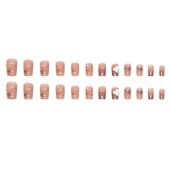 12 Sizes-24 Pcs Press On Nails Z489