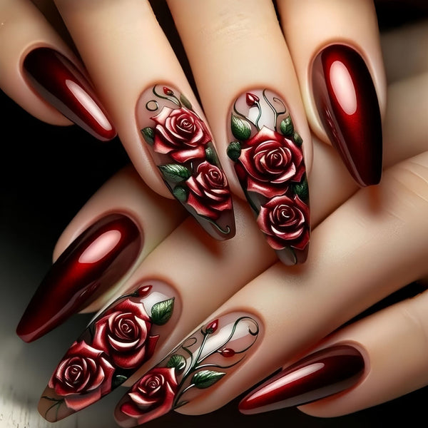12 Sizes-24 Pcs Press On Nails Y1715