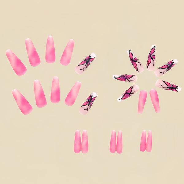 12 Sizes-24 Pcs Press On Nails Y137