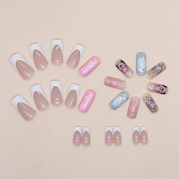 12 Sizes-24 Pcs Press On Nails W1094