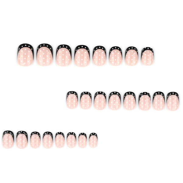 12 Sizes-24 Pcs Press On Nails JP4216