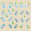12 Sizes-24 Pcs Press On Nails Y712