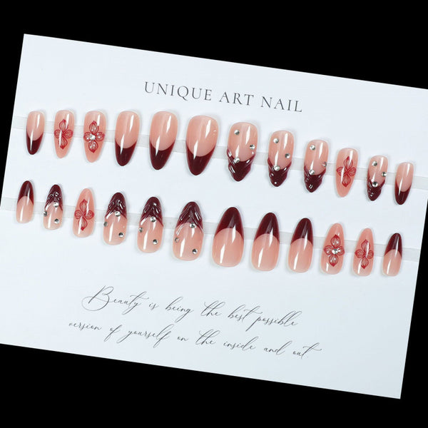 12 Sizes-24 Pcs Press On Nails FT-170
