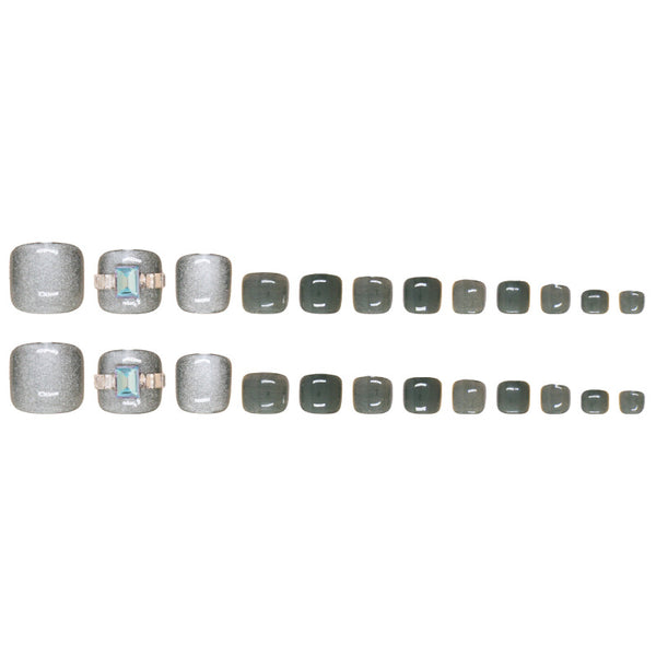 12 Sizes-24 Pcs Press On Nails F161
