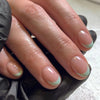 Almond French Glossy Oval Short Press on Nails