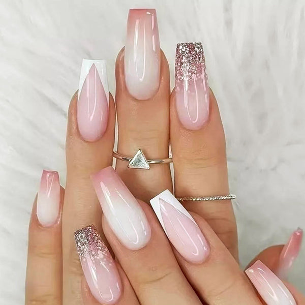 12 Sizes-24 Pcs Press On Nails W1175
