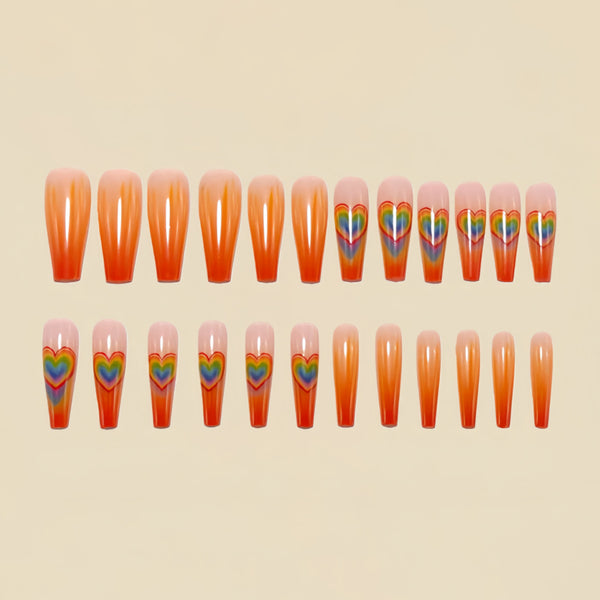 12 Sizes-24 Pcs Press On Nails Y1568
