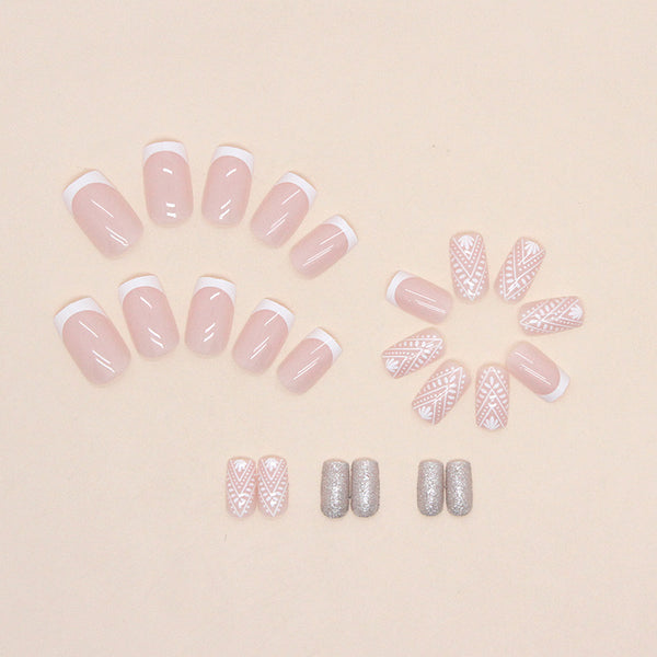12 Sizes-24 Pcs Press On Nails W874
