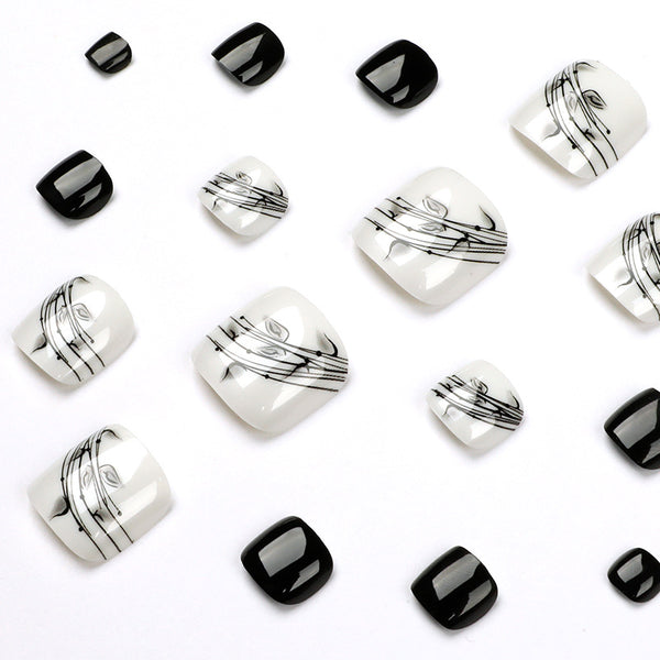 12 Sizes-24 Pcs Press On Nails JP1654