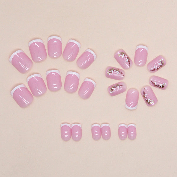 12 Sizes-24 Pcs Press On Nails W1130