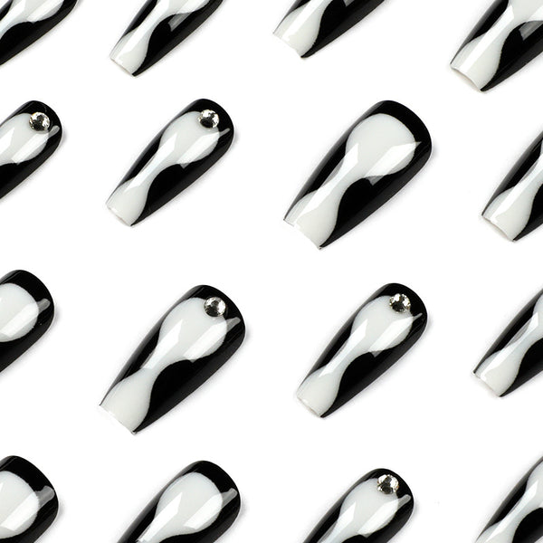 12 Sizes-24 Pcs Press On Nails JP1741