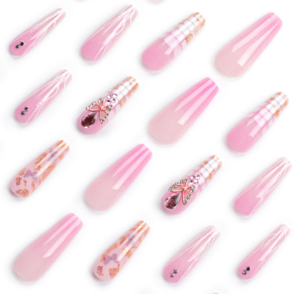12 Sizes-24 Pcs Press On Nails JP2818