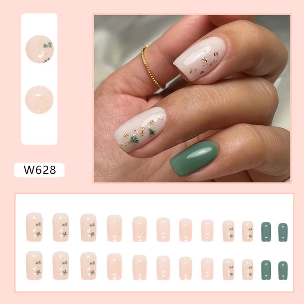12 Sizes-24 Pcs Press On Nails W628