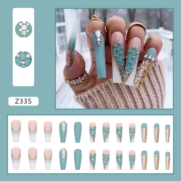 12 Sizes-24 Pcs Press On Nails Z335