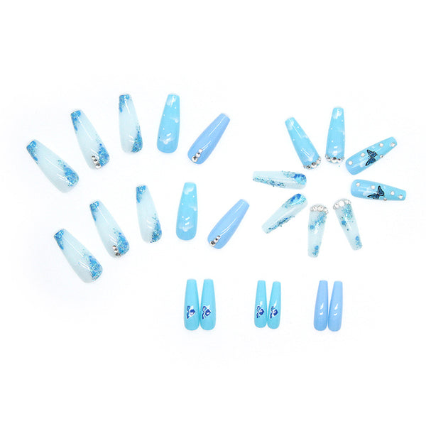 12 Sizes-24 Pcs Press On Nails W222